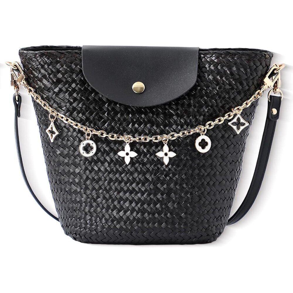 Women's Straw Crossbody Bag Eco Friendly Durable Travel Shopping Beach - Picture 1 of 8